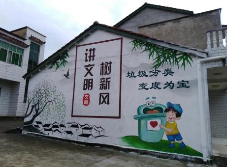  石狮墙绘是现在流行的墙体广告